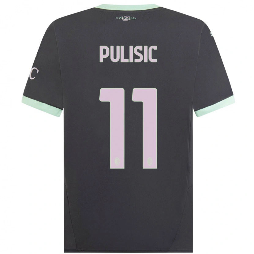 Danxen Kinder Christian Pulisic #11 Grau Ausweichtrikot Trikot 2024/25 T-Shirt