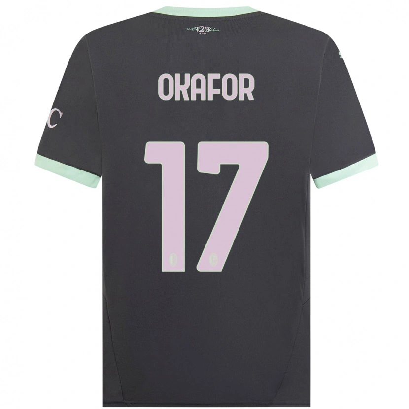 Danxen Kinder Noah Okafor #17 Grau Ausweichtrikot Trikot 2024/25 T-Shirt