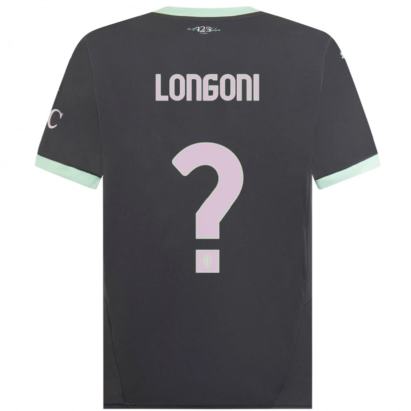 Danxen Kinder Alessandro Longoni #0 Grau Ausweichtrikot Trikot 2024/25 T-Shirt