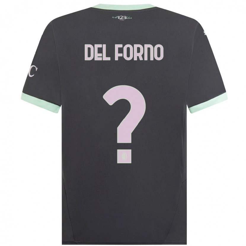 Danxen Kinder Luca Del Forno #0 Grau Ausweichtrikot Trikot 2024/25 T-Shirt