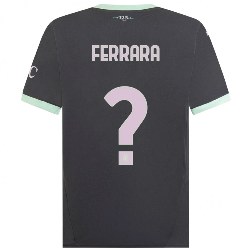 Danxen Kinder Francesco Ferrara #0 Grau Ausweichtrikot Trikot 2024/25 T-Shirt