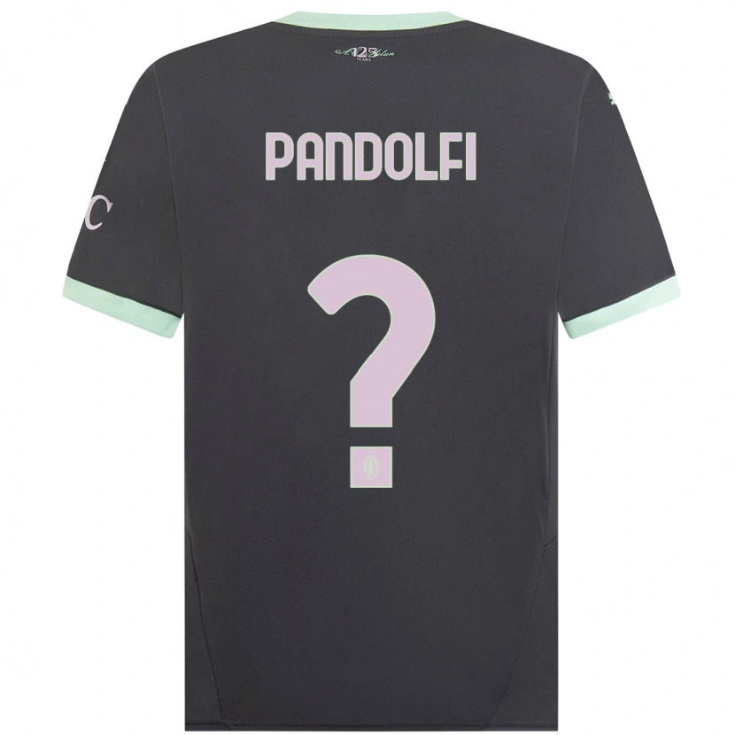 Danxen Kinder Fabio Pandolfi #0 Grau Ausweichtrikot Trikot 2024/25 T-Shirt