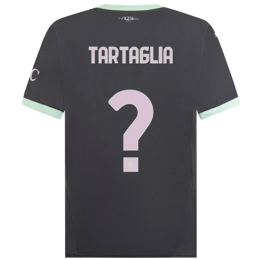 Danxen Kinder Edoardo Tartaglia #0 Grau Ausweichtrikot Trikot 2024/25 T-Shirt