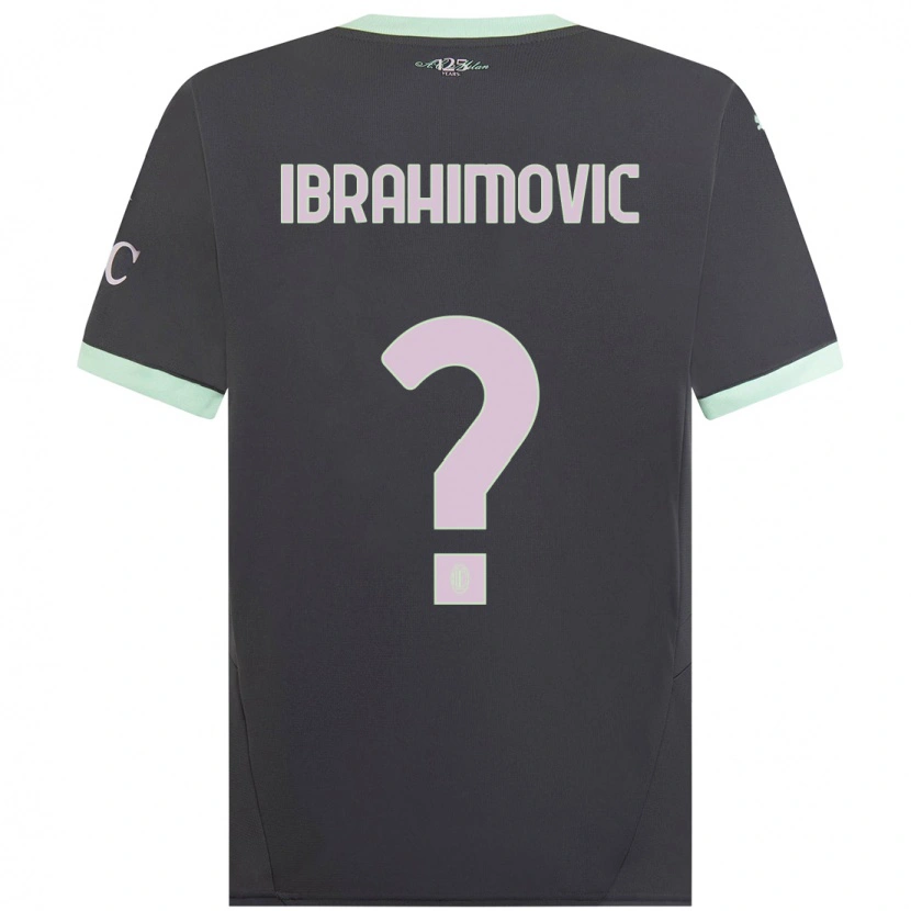 Danxen Kinder Vincent Ibrahimovic #0 Grau Ausweichtrikot Trikot 2024/25 T-Shirt