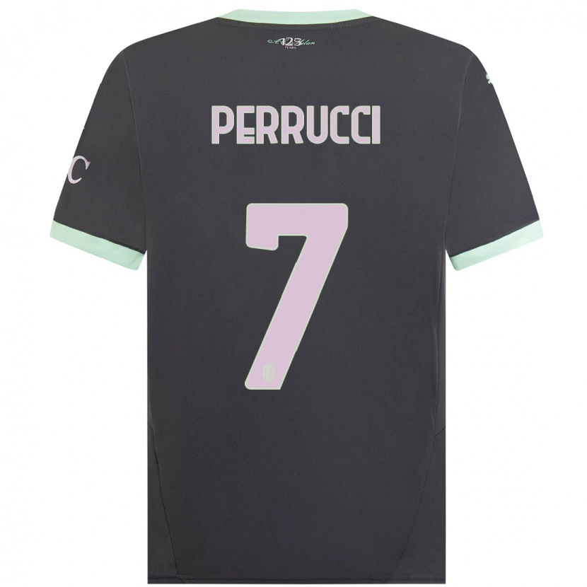 Danxen Kinder Vincenzo Perrucci #7 Grau Ausweichtrikot Trikot 2024/25 T-Shirt