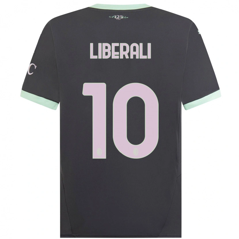 Danxen Kinder Mattia Liberali #10 Grau Ausweichtrikot Trikot 2024/25 T-Shirt