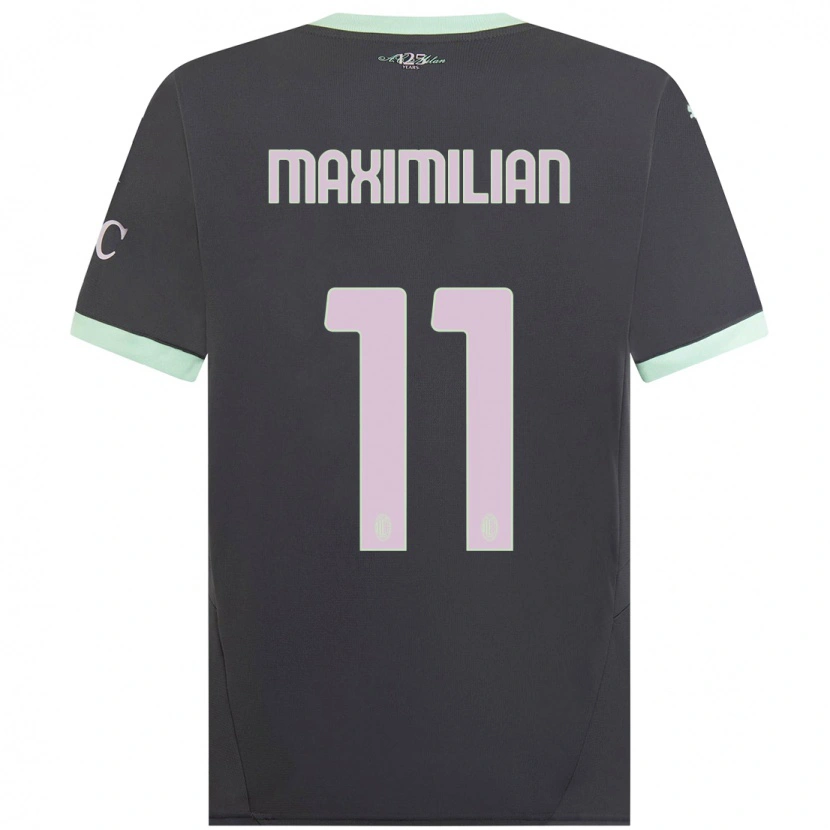 Danxen Kinder Maximilian Ibrahimović #11 Grau Ausweichtrikot Trikot 2024/25 T-Shirt