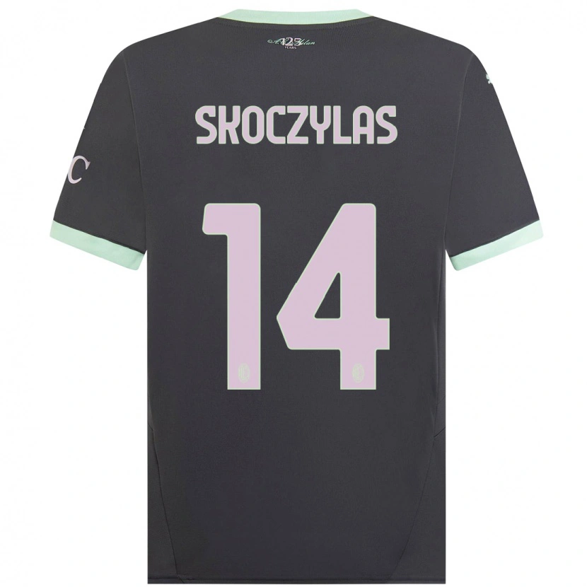 Danxen Kinder Mateusz Skoczylas #14 Grau Ausweichtrikot Trikot 2024/25 T-Shirt