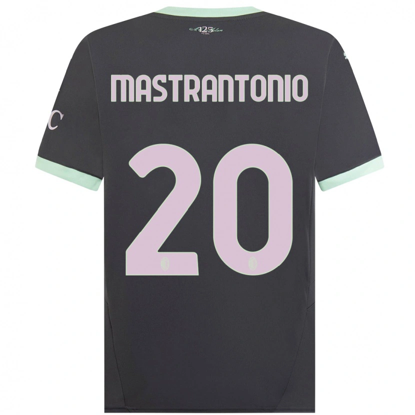 Danxen Kinder Davide Mastrantonio #20 Grau Ausweichtrikot Trikot 2024/25 T-Shirt