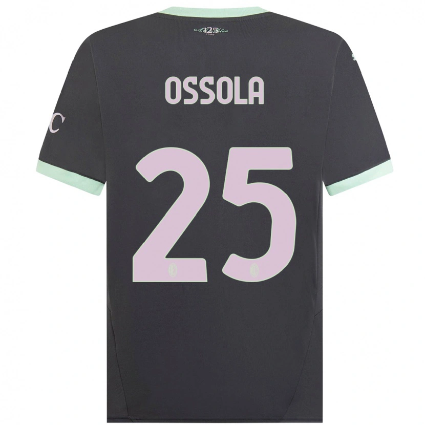 Danxen Kinder Lorenzo Ossola #25 Grau Ausweichtrikot Trikot 2024/25 T-Shirt