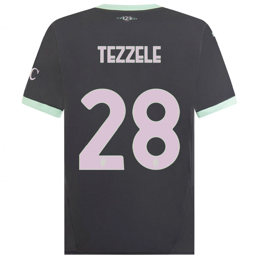 Danxen Kinder Matteo Tezzele #28 Grau Ausweichtrikot Trikot 2024/25 T-Shirt