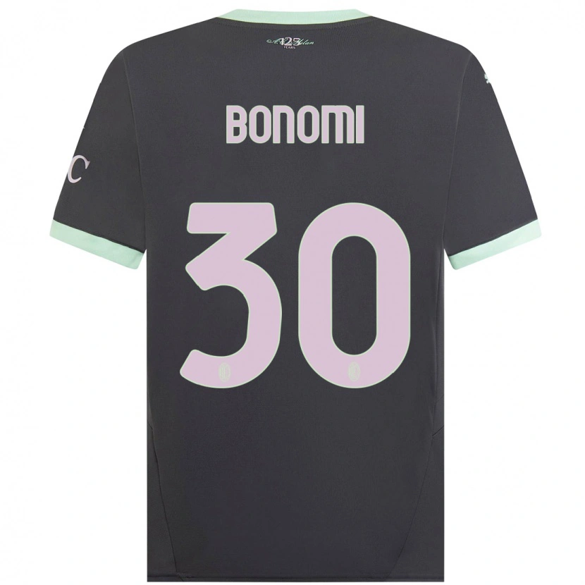 Danxen Kinder Alessandro Bonomi #30 Grau Ausweichtrikot Trikot 2024/25 T-Shirt