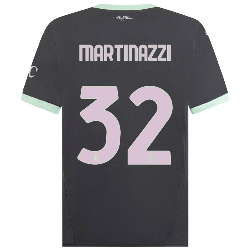 Danxen Kinder Luca Martinazzi #32 Grau Ausweichtrikot Trikot 2024/25 T-Shirt