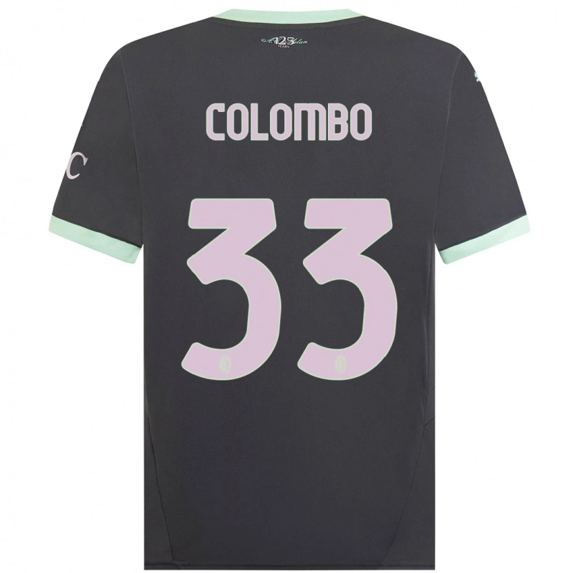 Danxen Kinder Federico Colombo #33 Grau Ausweichtrikot Trikot 2024/25 T-Shirt