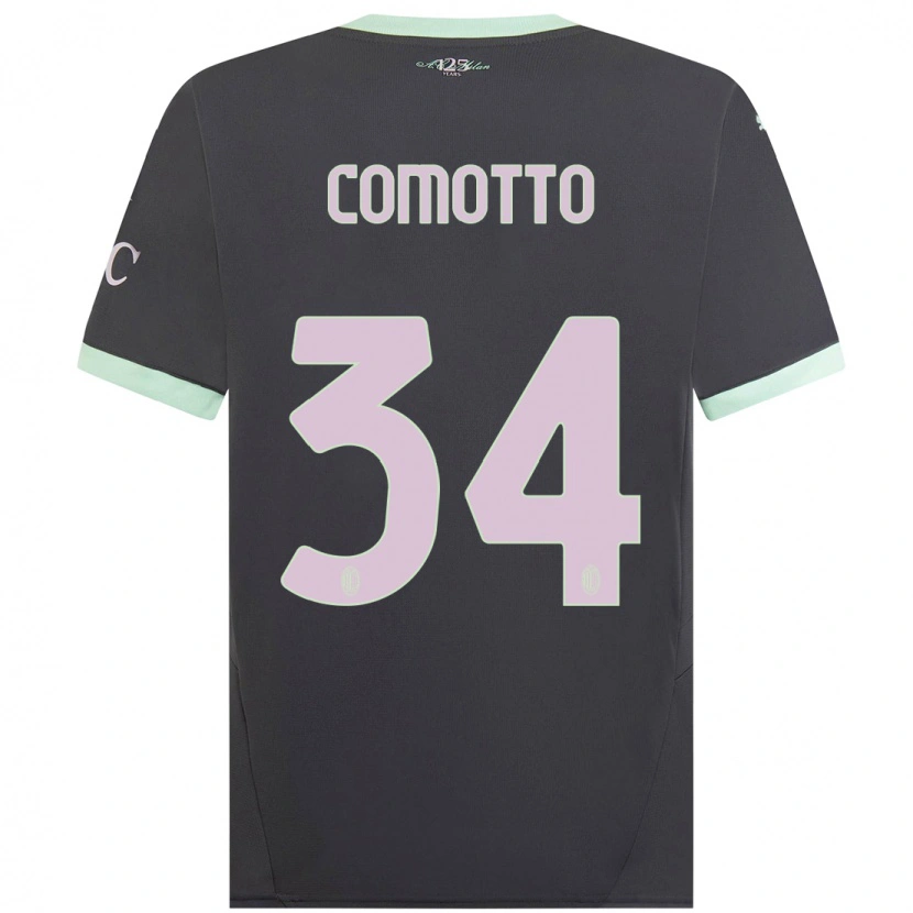 Danxen Kinder Christian Comotto #34 Grau Ausweichtrikot Trikot 2024/25 T-Shirt