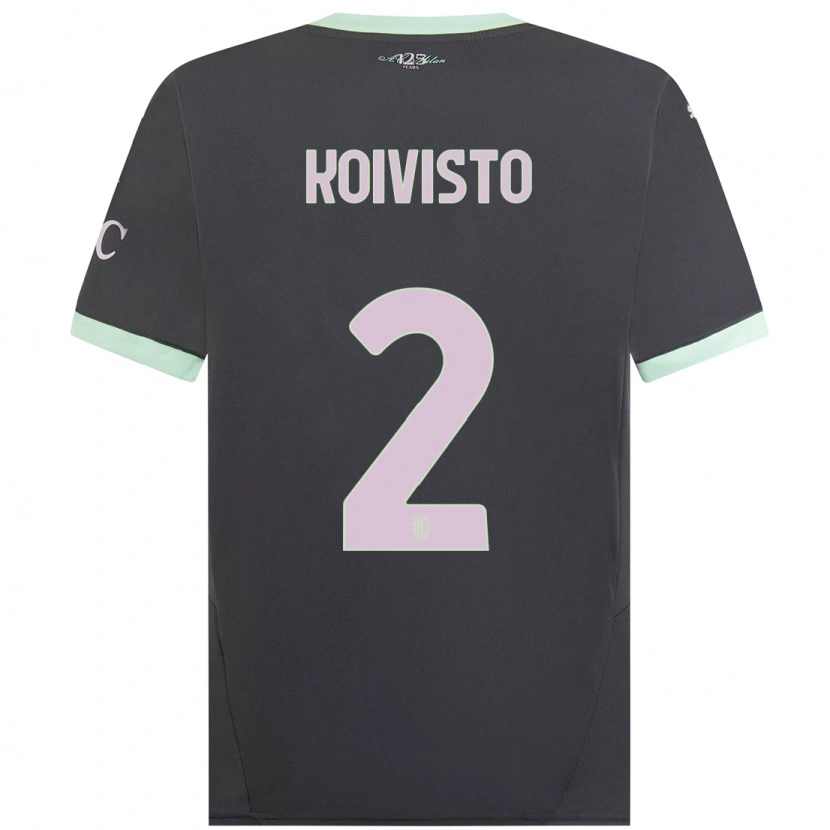 Danxen Kinder Emma Koivisto #2 Grau Ausweichtrikot Trikot 2024/25 T-Shirt