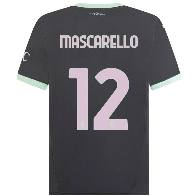 Danxen Kinder Marta Mascarello #12 Grau Ausweichtrikot Trikot 2024/25 T-Shirt