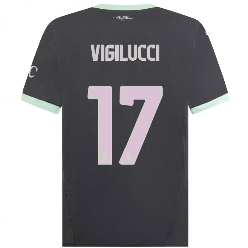 Danxen Kinder Valery Vigilucci #17 Grau Ausweichtrikot Trikot 2024/25 T-Shirt