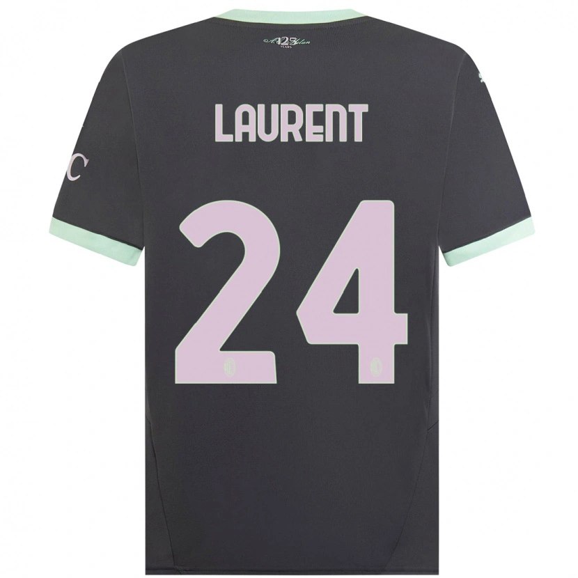 Danxen Kinder Emelyne Laurent #24 Grau Ausweichtrikot Trikot 2024/25 T-Shirt