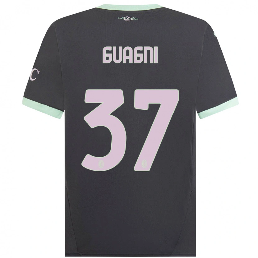 Danxen Kinder Alia Guagni #37 Grau Ausweichtrikot Trikot 2024/25 T-Shirt