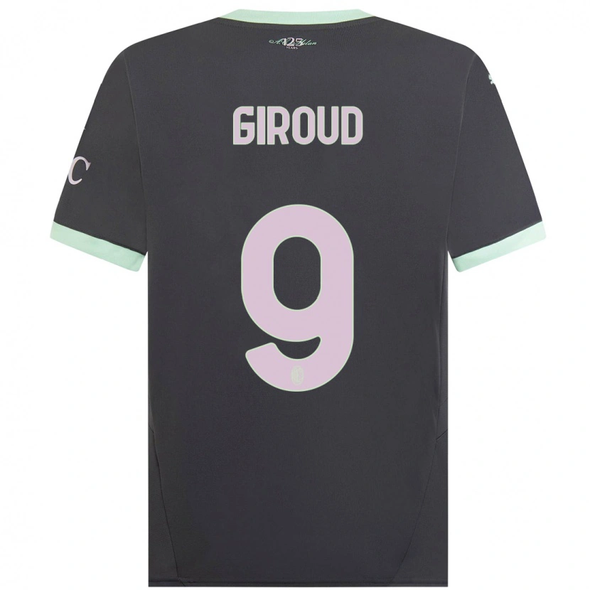 Danxen Kinder Olivier Giroud #9 Grau Ausweichtrikot Trikot 2024/25 T-Shirt