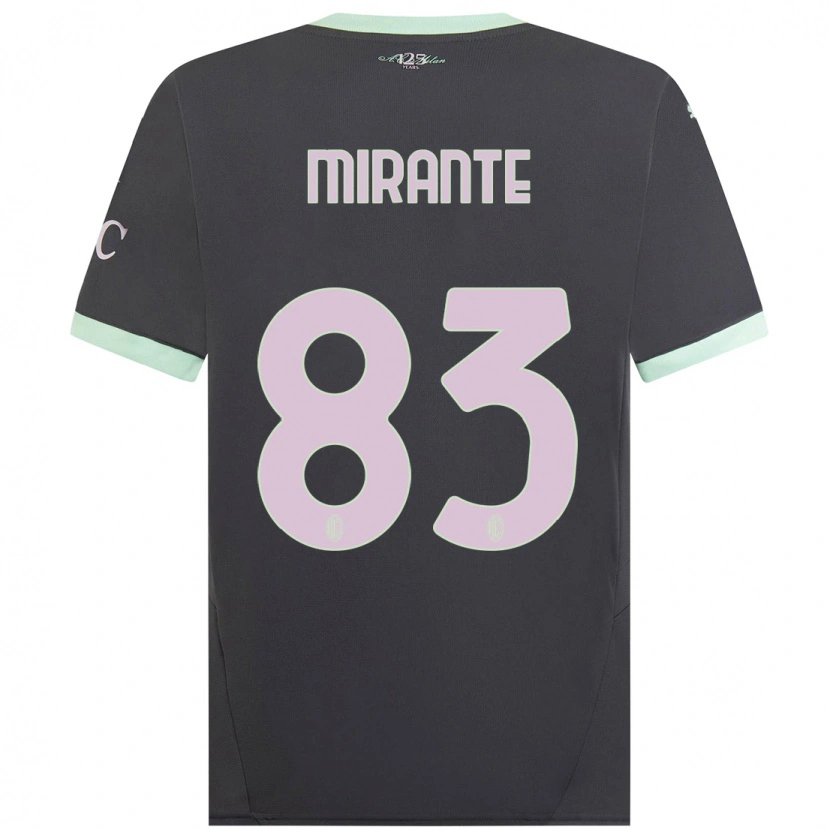 Danxen Kinder Antonio Mirante #83 Grau Ausweichtrikot Trikot 2024/25 T-Shirt