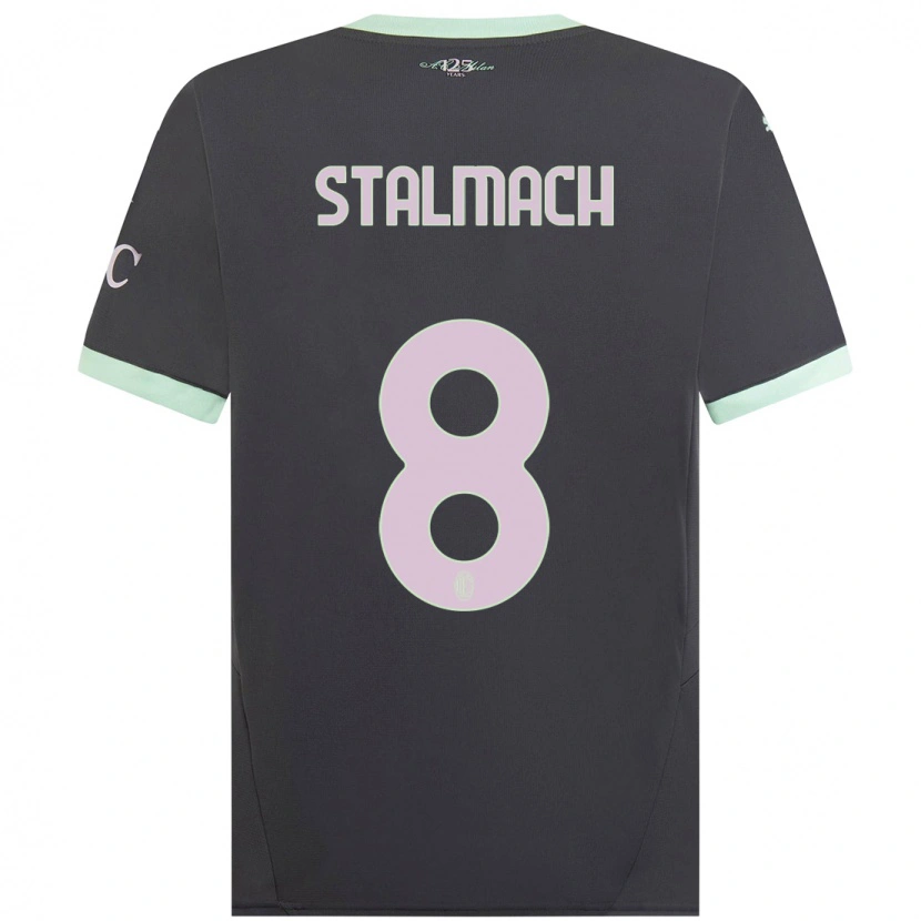 Danxen Kinder Dariusz Stalmach #8 Grau Ausweichtrikot Trikot 2024/25 T-Shirt