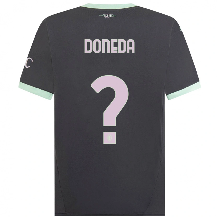 Danxen Kinder Paolo Doneda #0 Grau Ausweichtrikot Trikot 2024/25 T-Shirt