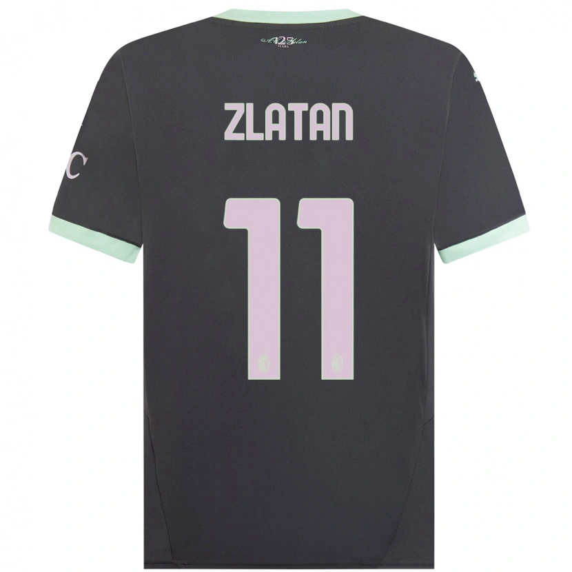 Danxen Kinder Zlatan Ibrahimovic #11 Grau Ausweichtrikot Trikot 2024/25 T-Shirt