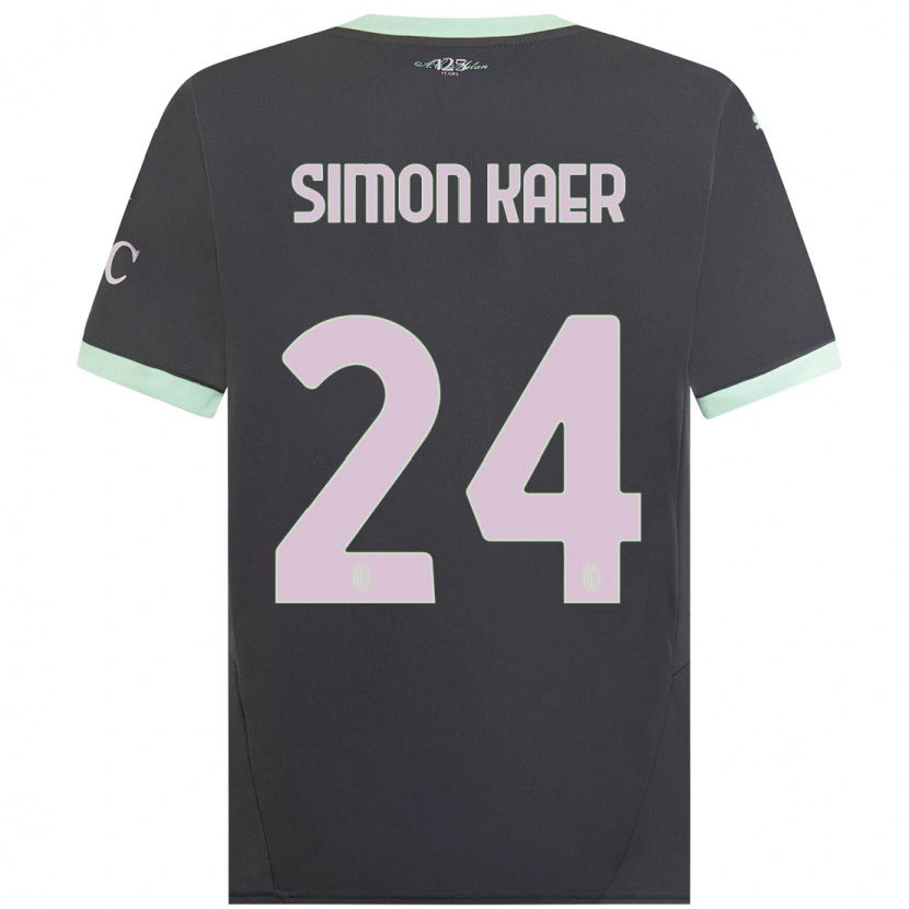 Danxen Kinder Simon Kaer #24 Grau Ausweichtrikot Trikot 2024/25 T-Shirt