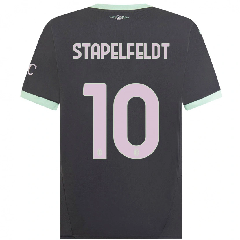 Danxen Kinder Nina Stapelfeldt #10 Grau Ausweichtrikot Trikot 2024/25 T-Shirt