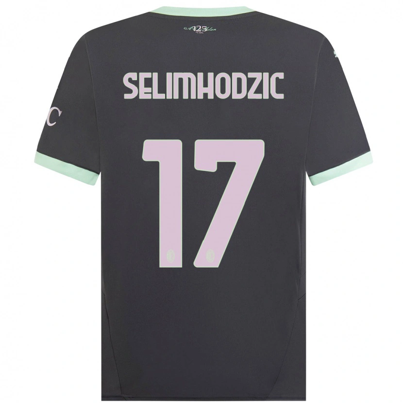 Danxen Kinder Noa Selimhodzic #17 Grau Ausweichtrikot Trikot 2024/25 T-Shirt