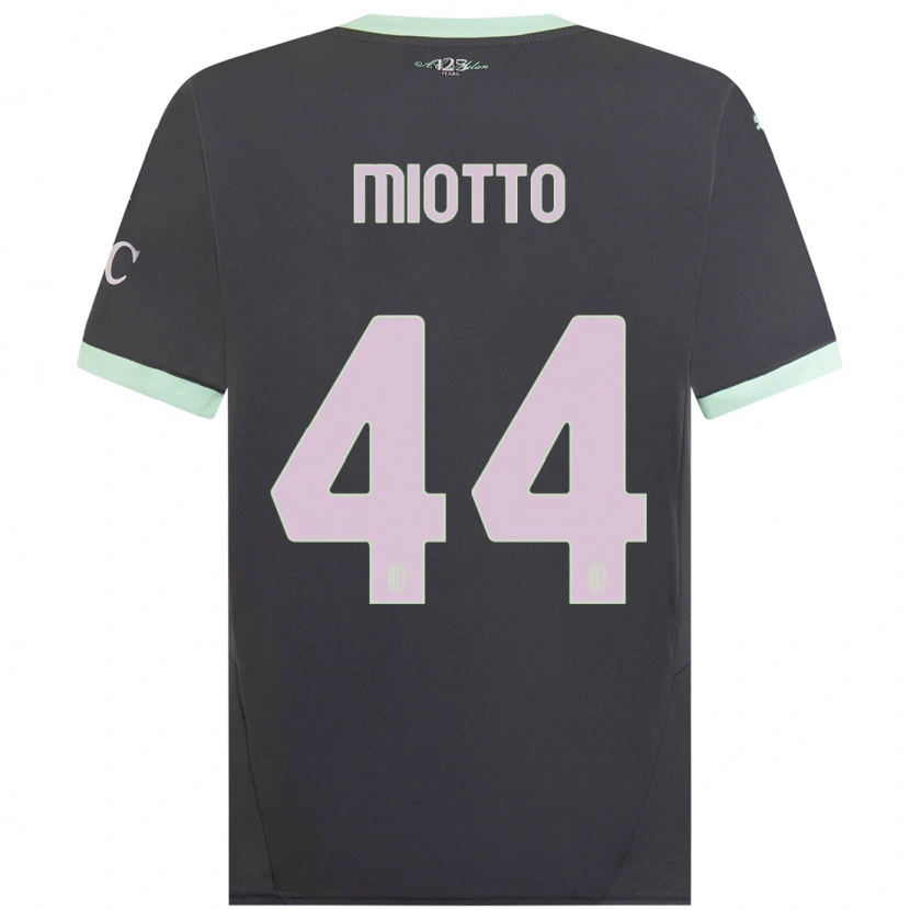 Danxen Kinder Giorgia Miotto #44 Grau Ausweichtrikot Trikot 2024/25 T-Shirt