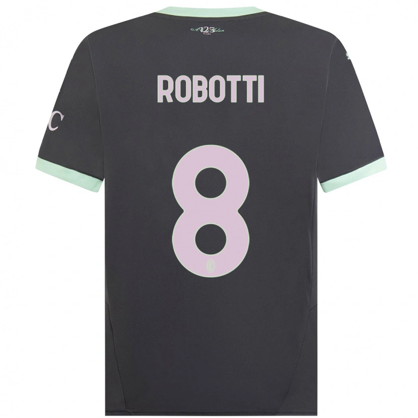 Danxen Kinder Giovanni Robotti #8 Grau Ausweichtrikot Trikot 2024/25 T-Shirt