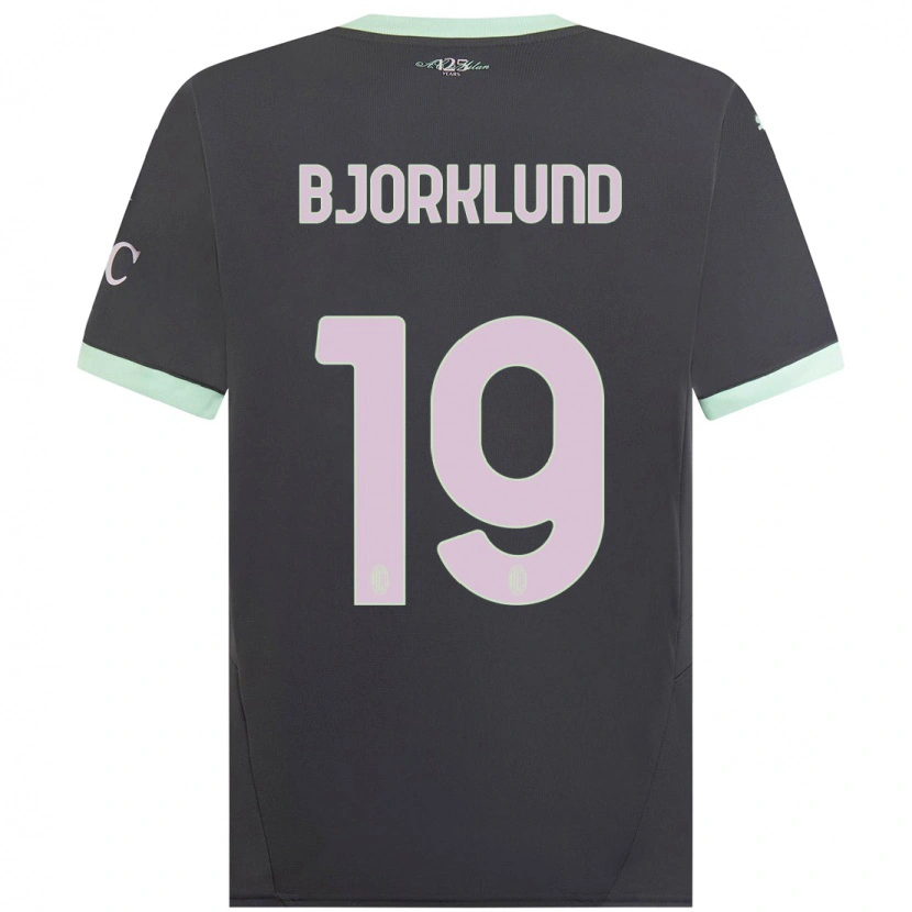 Danxen Kinder Lukas Bjorklund #19 Grau Ausweichtrikot Trikot 2024/25 T-Shirt