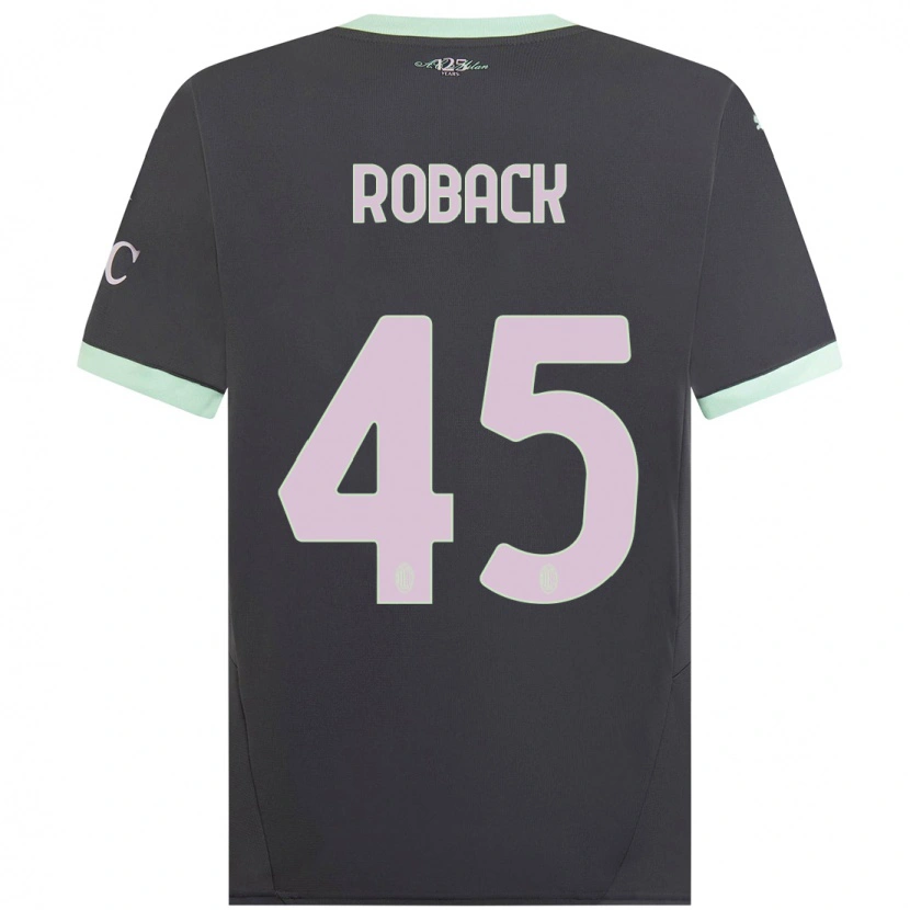 Danxen Kinder Emil Roback #45 Grau Ausweichtrikot Trikot 2024/25 T-Shirt