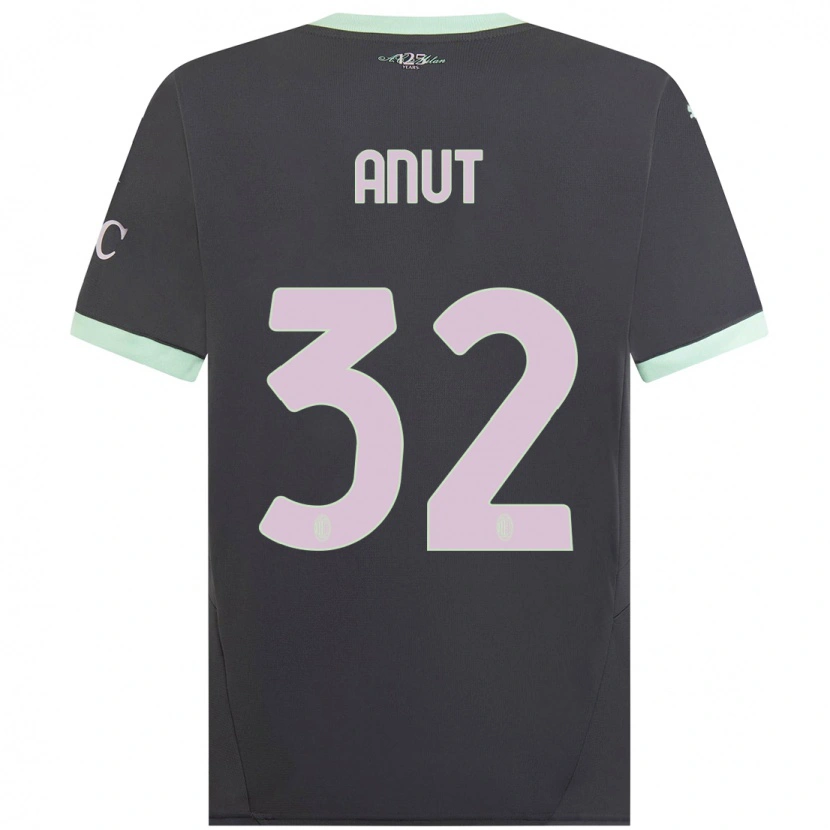 Danxen Kinder Niccolo Anut #32 Grau Ausweichtrikot Trikot 2024/25 T-Shirt