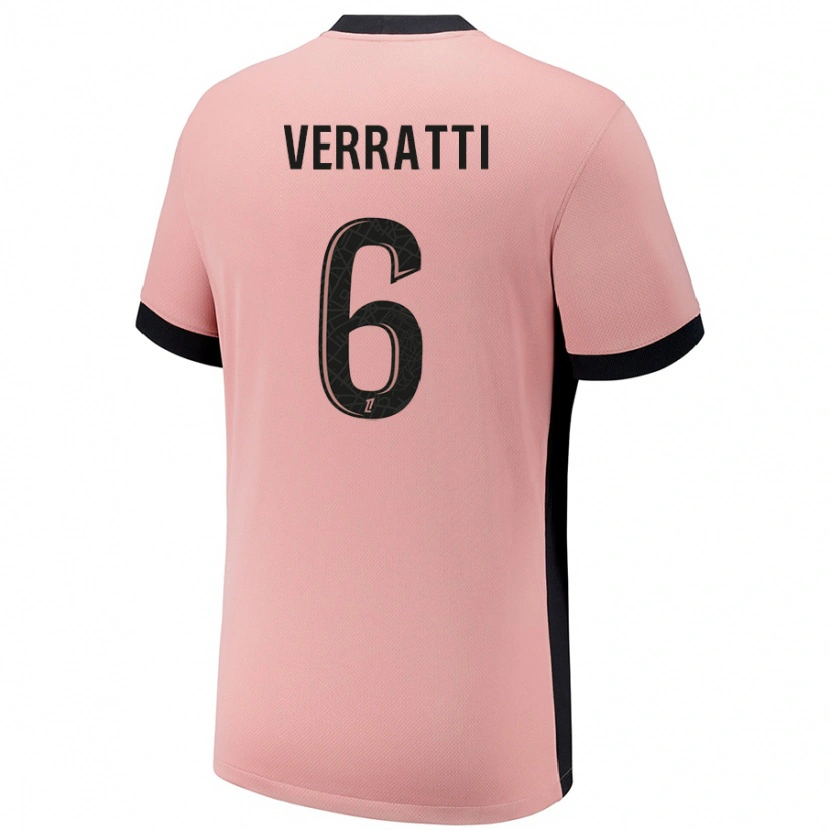 Danxen Kinder Marco Verratti #6 Rostros Ausweichtrikot Trikot 2024/25 T-Shirt