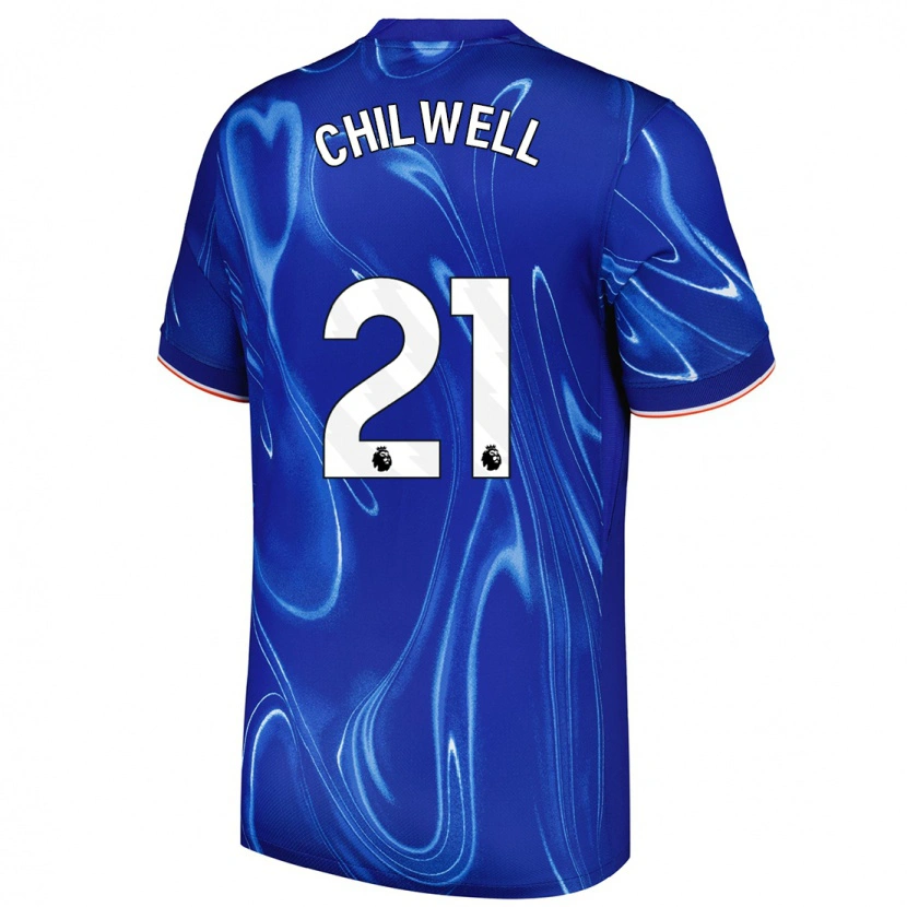 Danxen Herren Ben Chilwell #21 Blau Weiß Heimtrikot Trikot 2024/25 T-Shirt