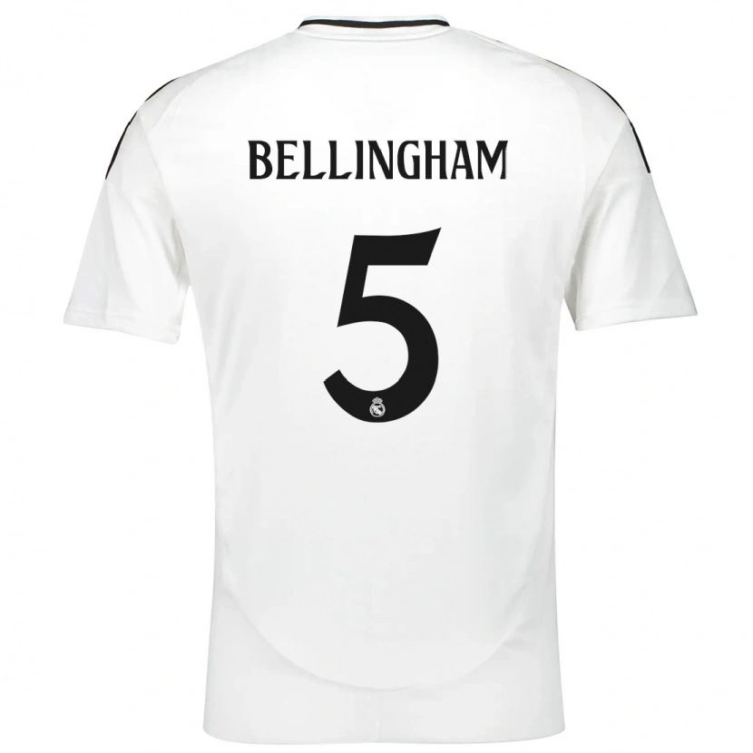 Danxen Herren Jude Bellingham #5 Weiß Heimtrikot Trikot 2024/25 T-Shirt