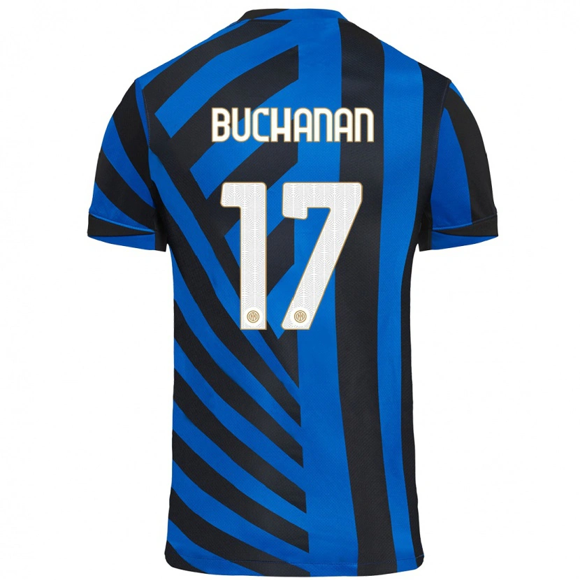 Danxen Herren Tajon Buchanan #17 Blau Schwarz Heimtrikot Trikot 2024/25 T-Shirt