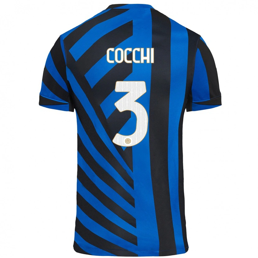 Danxen Herren Matteo Cocchi #3 Blau Schwarz Heimtrikot Trikot 2024/25 T-Shirt