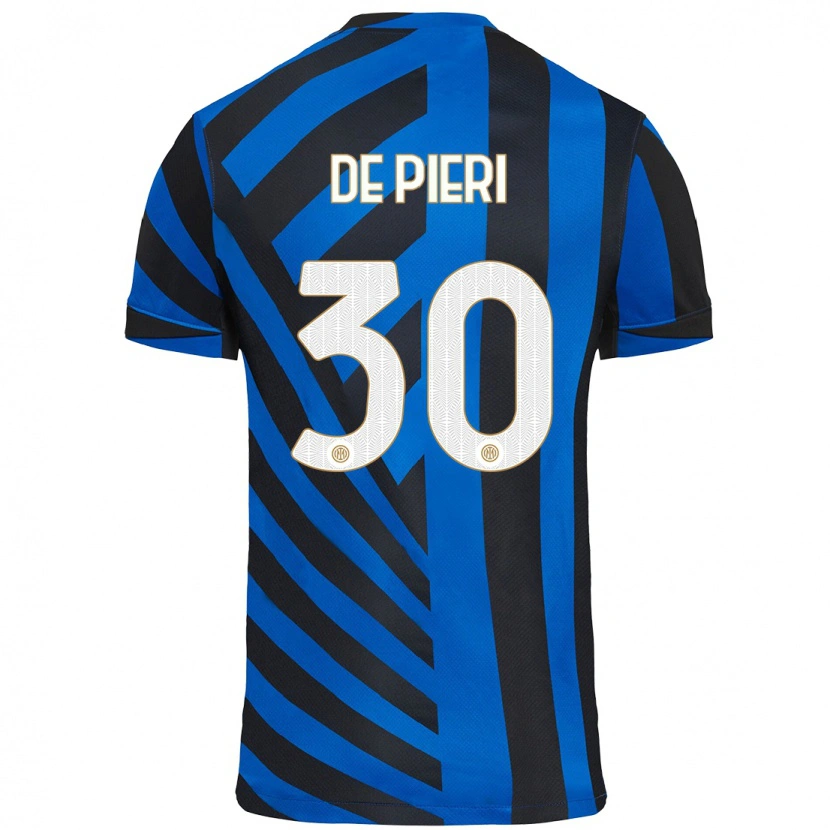 Danxen Herren Giacomo De Pieri #30 Blau Schwarz Heimtrikot Trikot 2024/25 T-Shirt