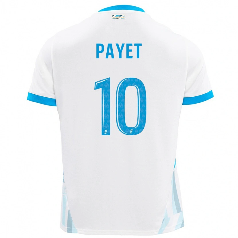 Danxen Herren Dimitri Payet #10 Weiß Himmelblau Heimtrikot Trikot 2024/25 T-Shirt