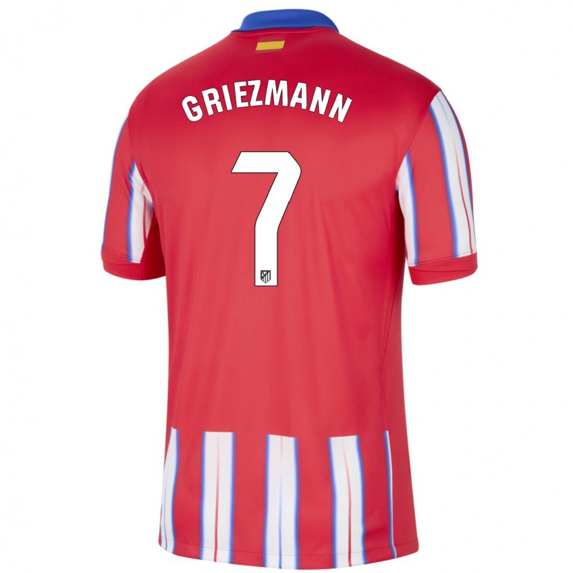 Danxen Herren Antoine Griezmann #7 Rot Weiß Blau Heimtrikot Trikot 2024/25 T-Shirt