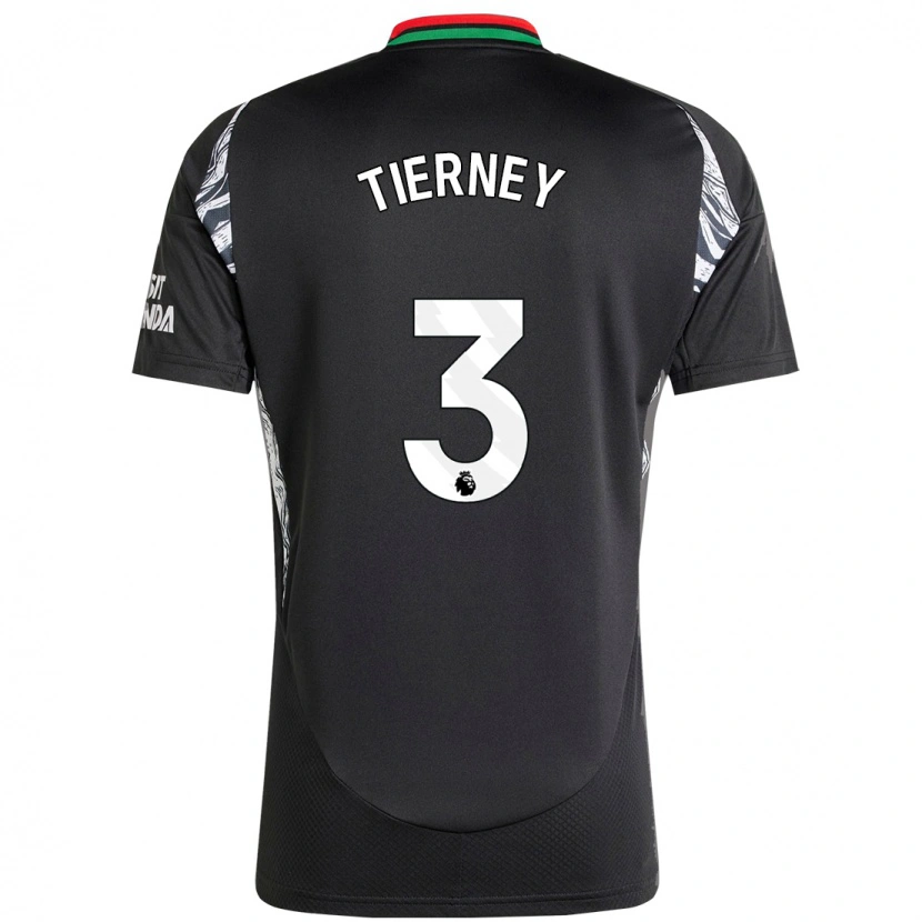 Danxen Herren Kieran Tierney #3 Schwarz Auswärtstrikot Trikot 2024/25 T-Shirt