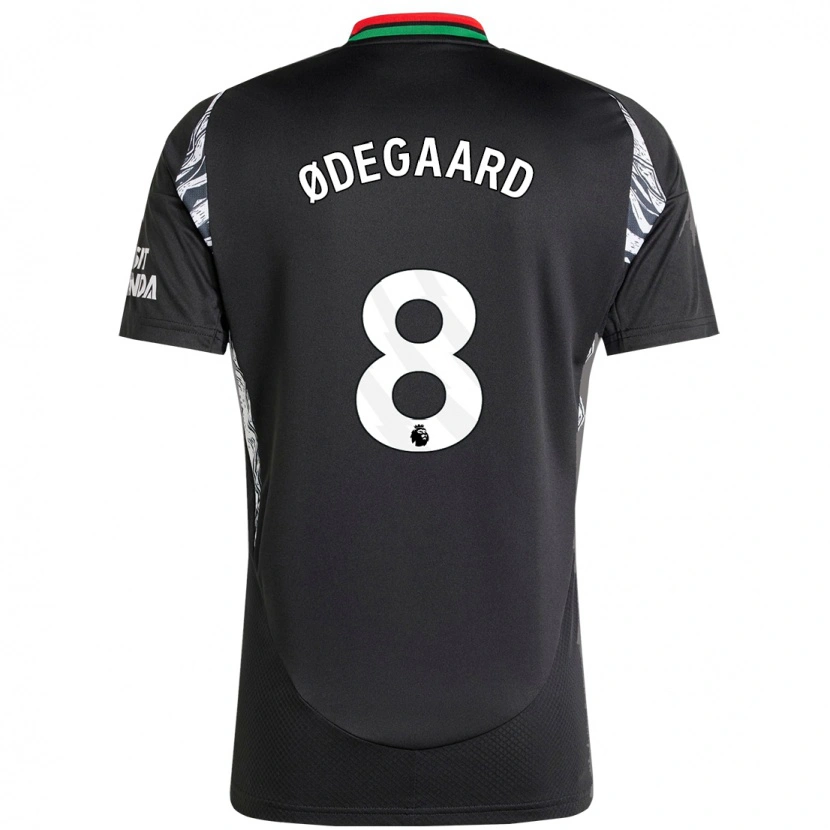 Danxen Herren Martin Ødegaard #8 Schwarz Auswärtstrikot Trikot 2024/25 T-Shirt