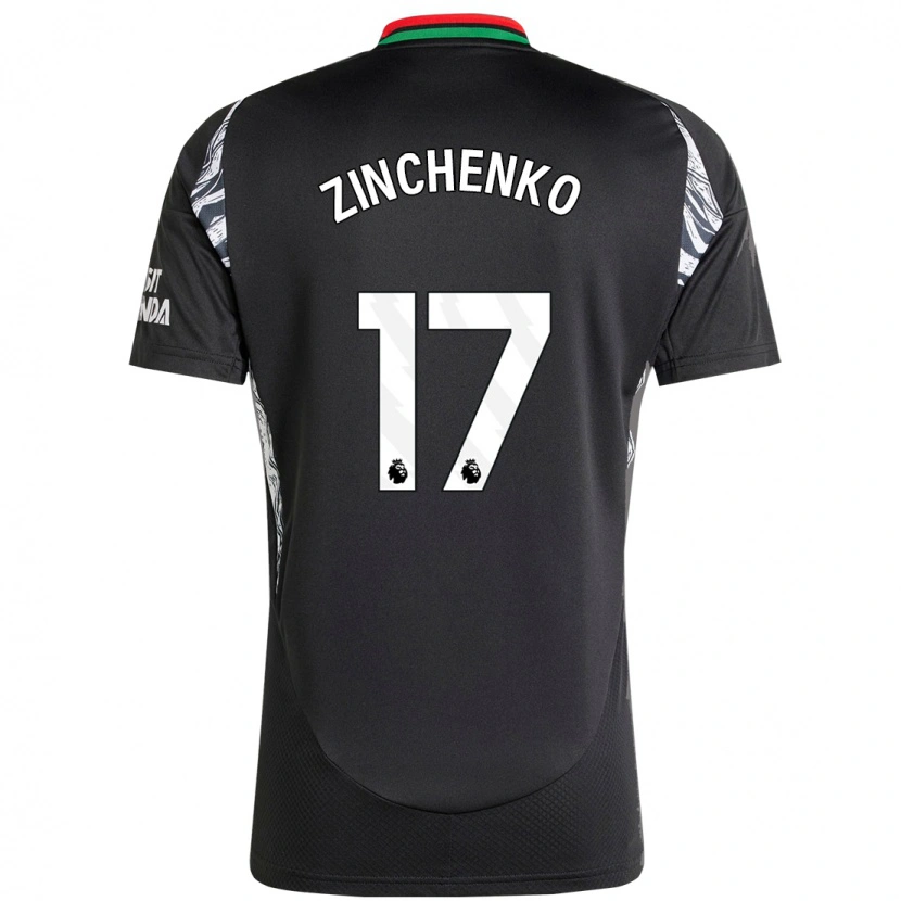 Danxen Herren Oleksandr Zinchenko #17 Schwarz Auswärtstrikot Trikot 2024/25 T-Shirt