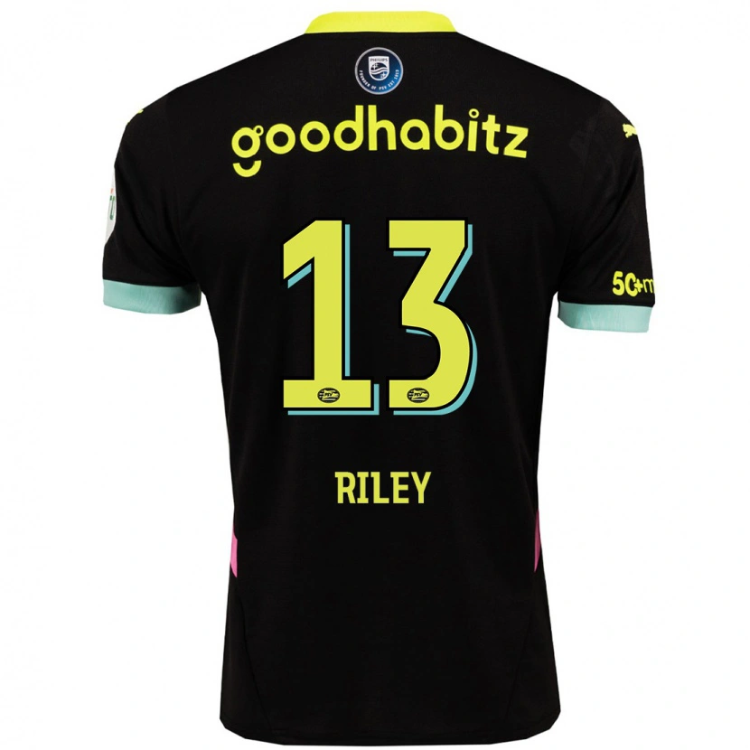 Danxen Herren Indiah-Paige Riley #13 Schwarz Gelb Auswärtstrikot Trikot 2024/25 T-Shirt