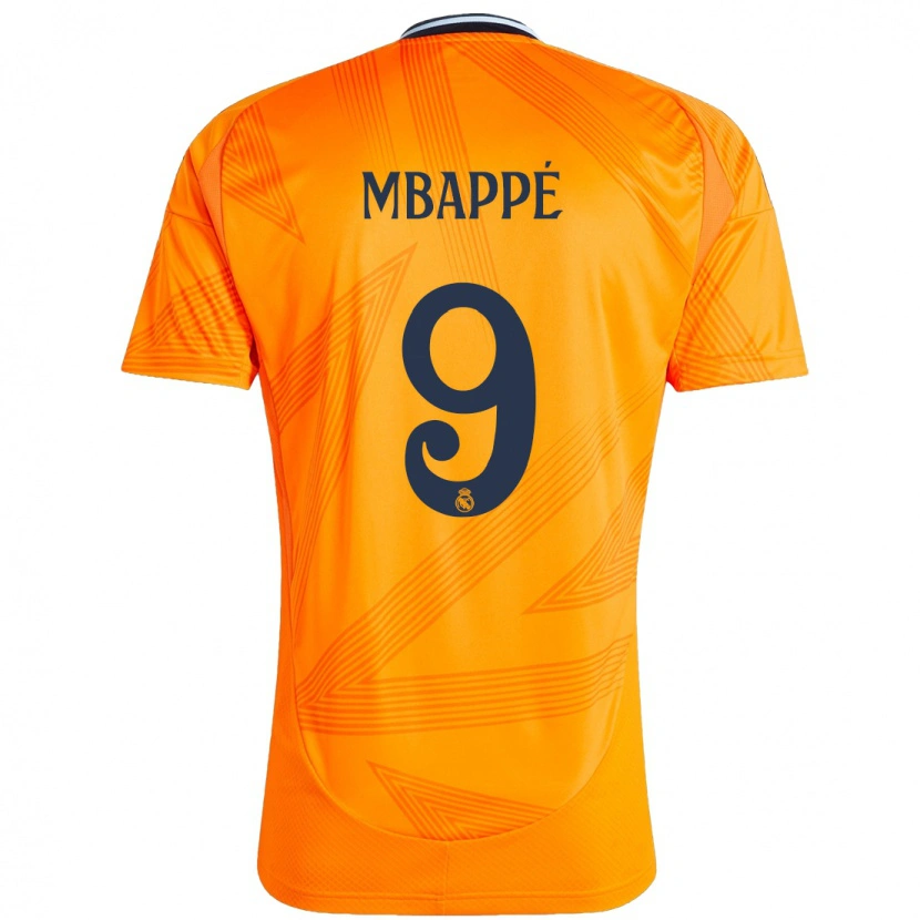 Danxen Herren Kylian Mbappé #9 Orange Auswärtstrikot Trikot 2024/25 T-Shirt